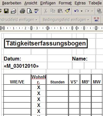 Tabelle in Word