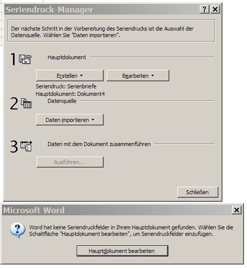 Hauptdokument bearbeiten